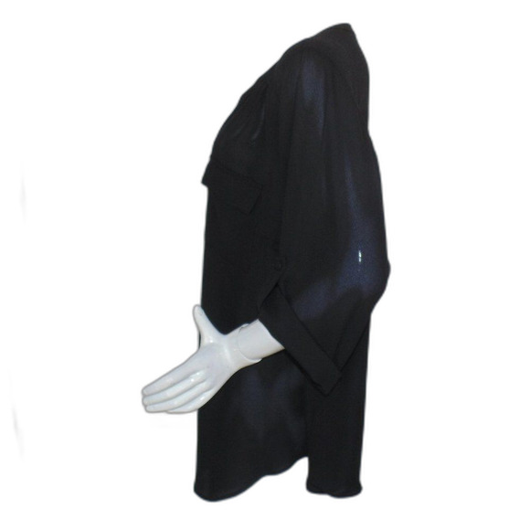 TORRID Harper Top, 3/3X, Black, Split neck, Tab Sleeves, 2 pockets - Picture 7 of 14